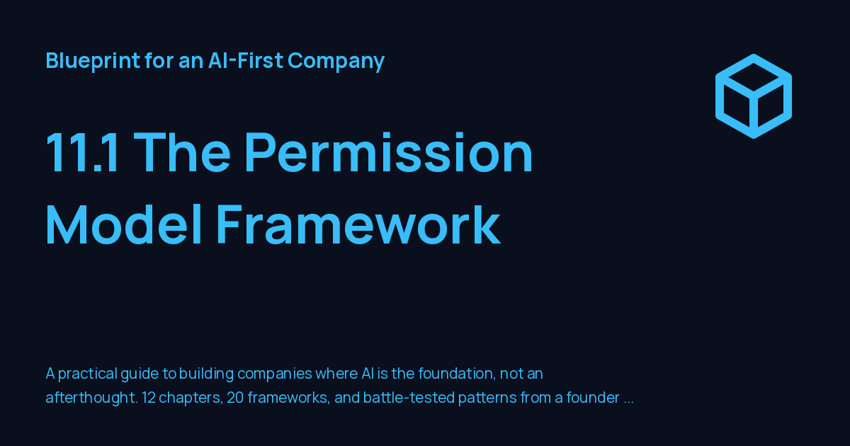 11.1 The Permission Model Framework - Blueprint for an AI-First Company